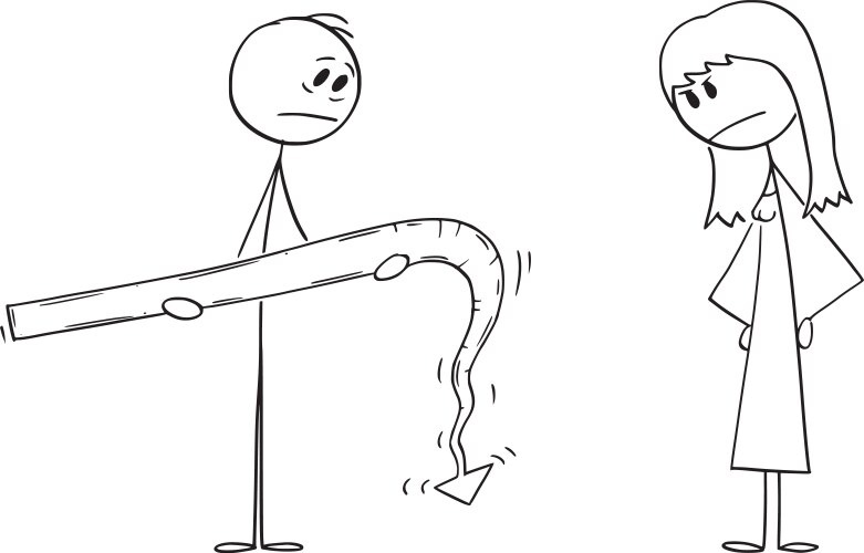 man facing sexual difficulty vec